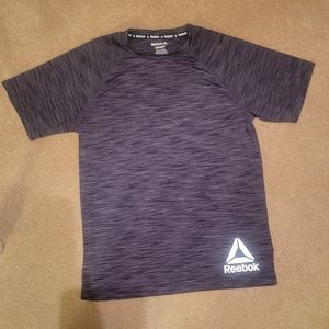 Reebok Shirt Mens Small Gray Short Sleeve Athletic Top